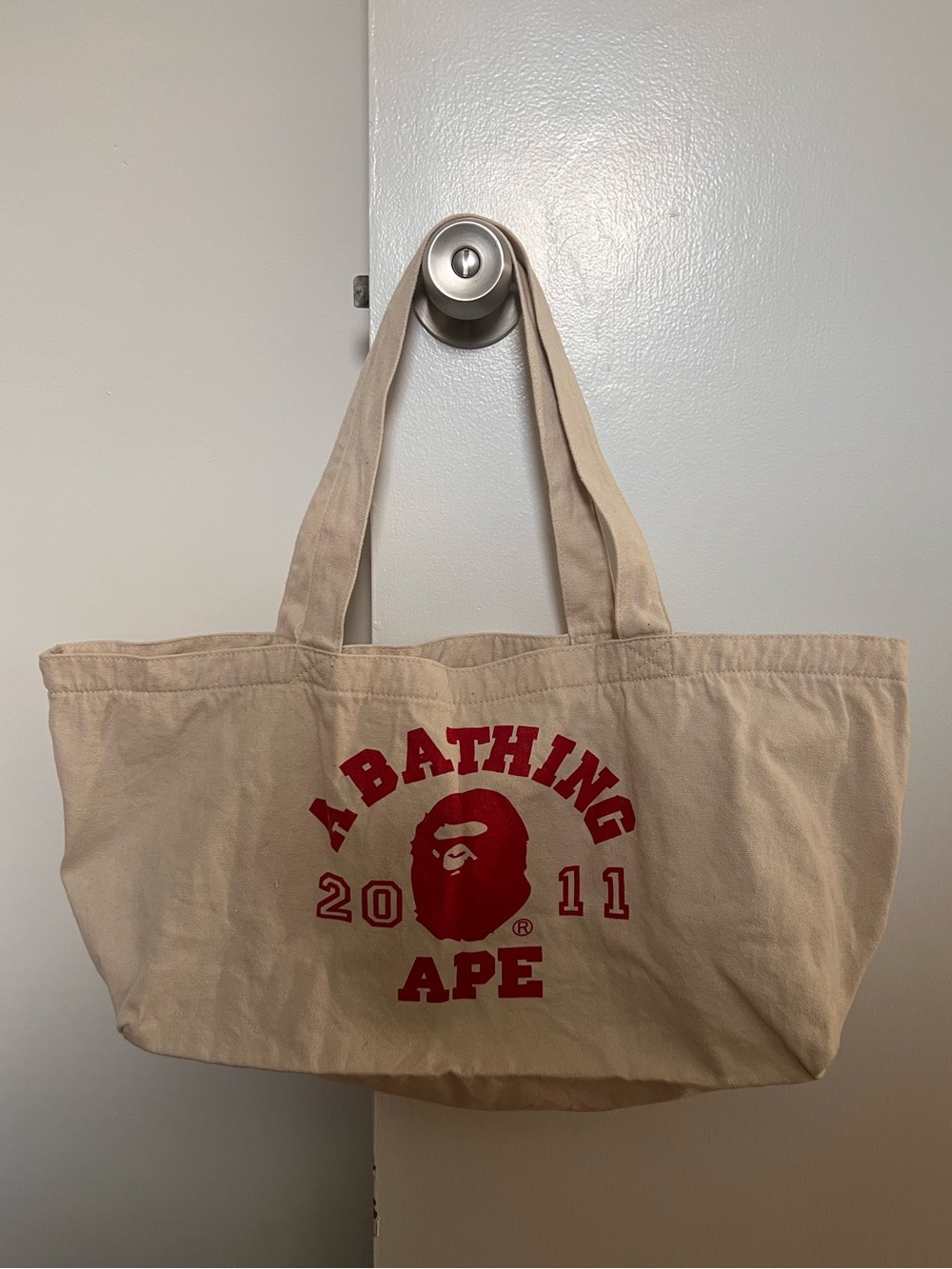 A Bathing Ape cotton tote bag